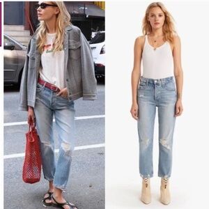 MOTHER SUPERIOR Denim - The Tomcat in The Confession Distressed Straight Leg